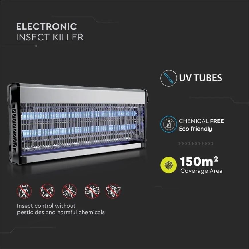 Elektrische insectenvanger 2x20W/230V 150 m²