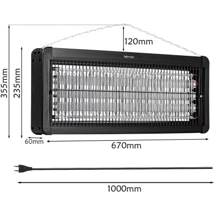 Elektrische insectenverdelger 3x20W/230V 200 m2