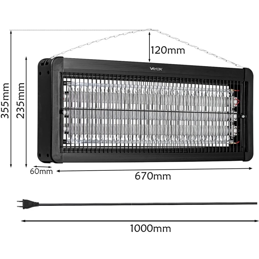 Elektrische insectenverdelger 3x20W/230V 200 m2
