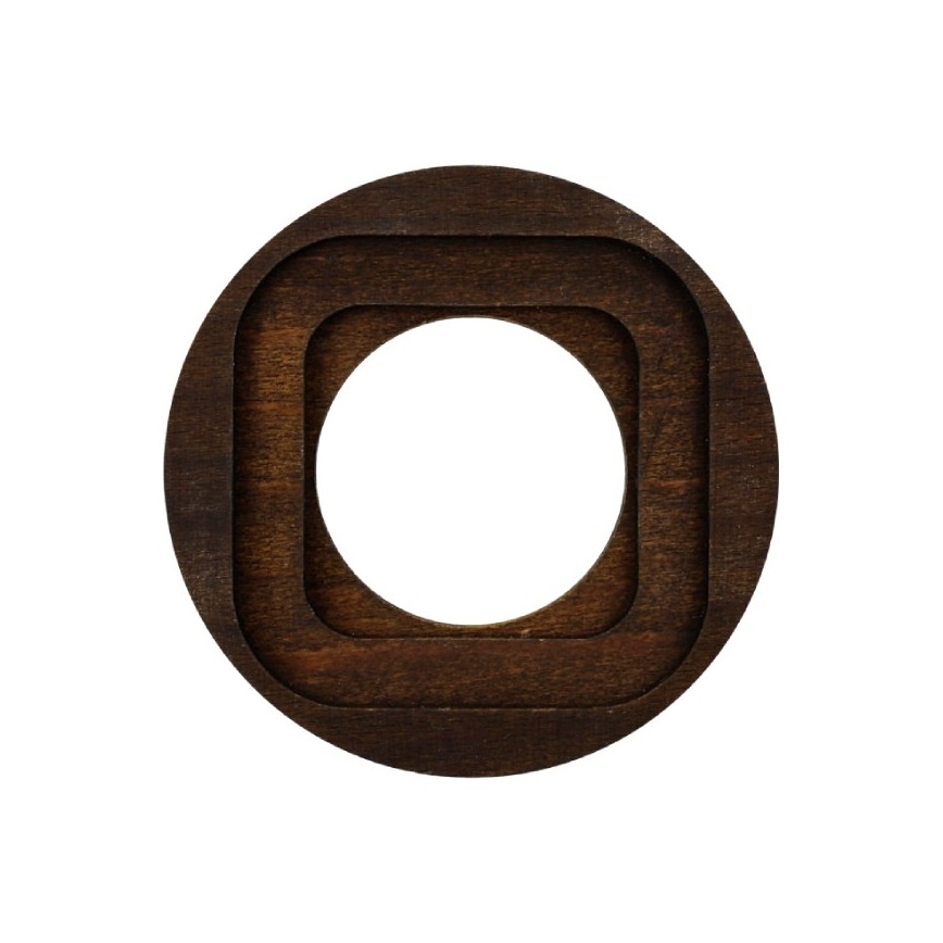 Elhard - Cadre rétro en bois au design épuré, finition bois foncé
