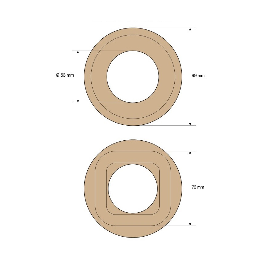 Elhard - Cadre rétro en bois au design simple, bois clair