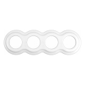 Elhard - Keramisch retro-frame 4-voudig, wit