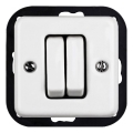 Elhard - keramische retro jaloeziebediening zonder frame, wit