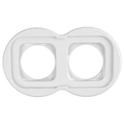 Elhard - Keramische retro schakelaar nr. 1 en 230V-stopcontact met SCHUKO-frame wit