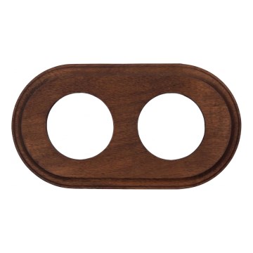 Elhard - Retro houten dubbele fotolijst, donker hout