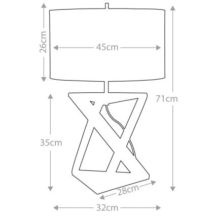 Elstead - Tafellamp AEGEUS 1xE27/60W/230V