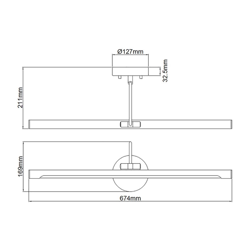 Elstead ALTON-PL-L-BB - LED Schilderij Lamp ALTON LED/10W/230V goud