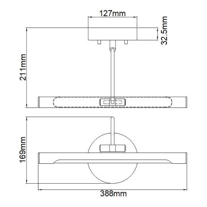 Elstead ALTON-PL-S-BB - Applique pour tableau ALTON LED/6W/230V dorée