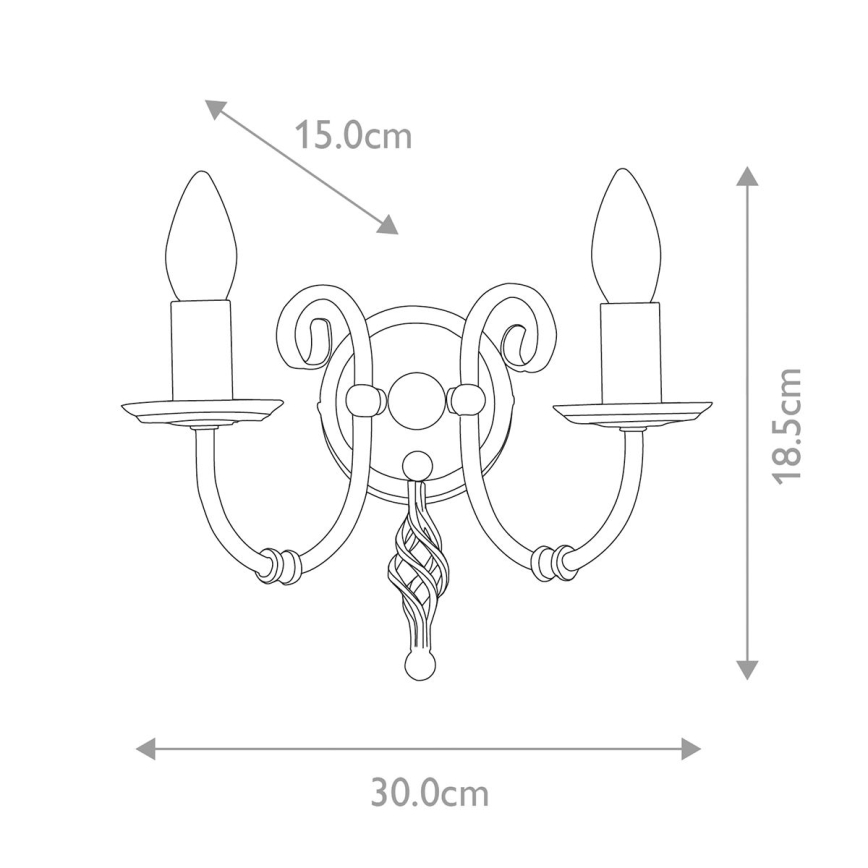 Elstead - Applique murale ARTISAN 2xE14/60W/230V dorée