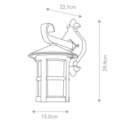 Elstead - Applique murale d'extérieur HEREFORD 1xE27/100W/230V IP43