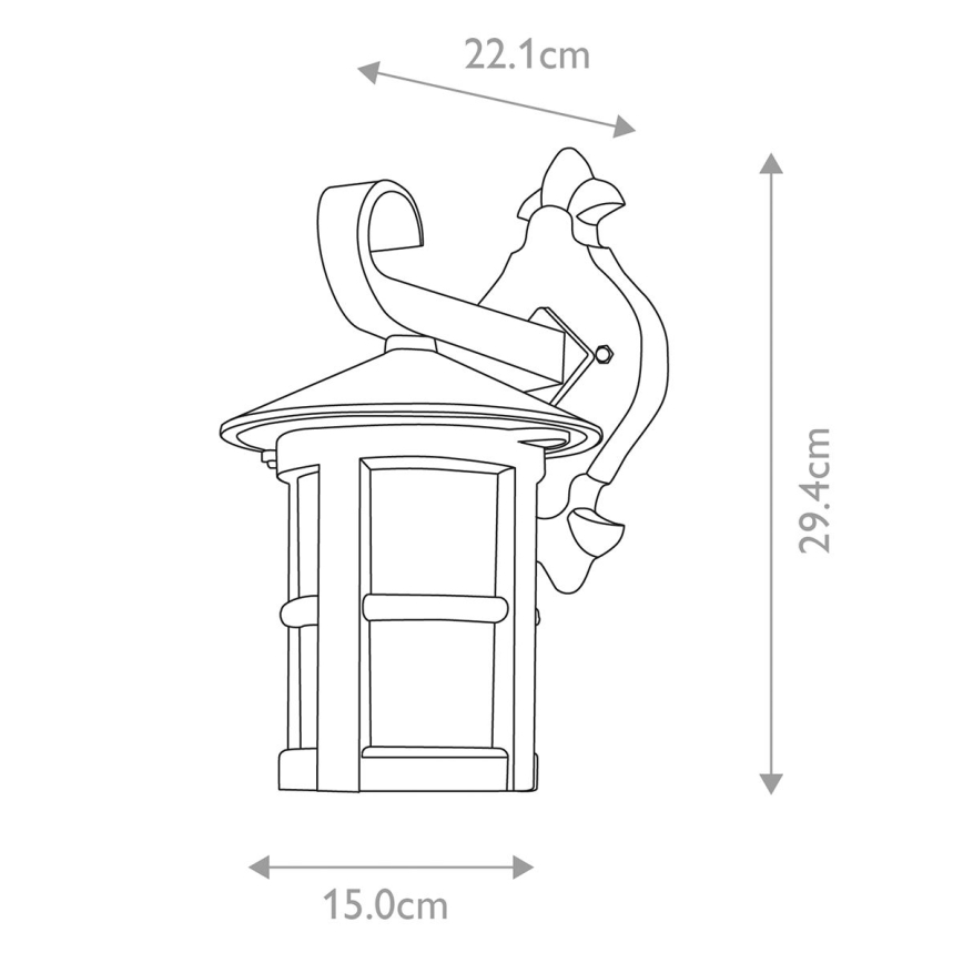 Elstead - Applique murale d'extérieur HEREFORD 1xE27/100W/230V IP43