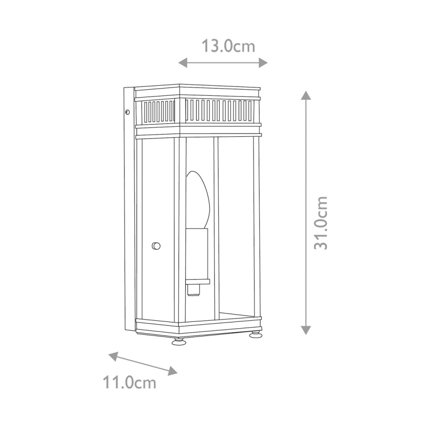Elstead - Applique murale d'extérieur HOLBORN 1xE14/60W/230V IP44