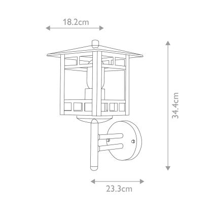 Elstead - Applique murale d'extérieur KOLNE 1xE27/100W/230V IP44