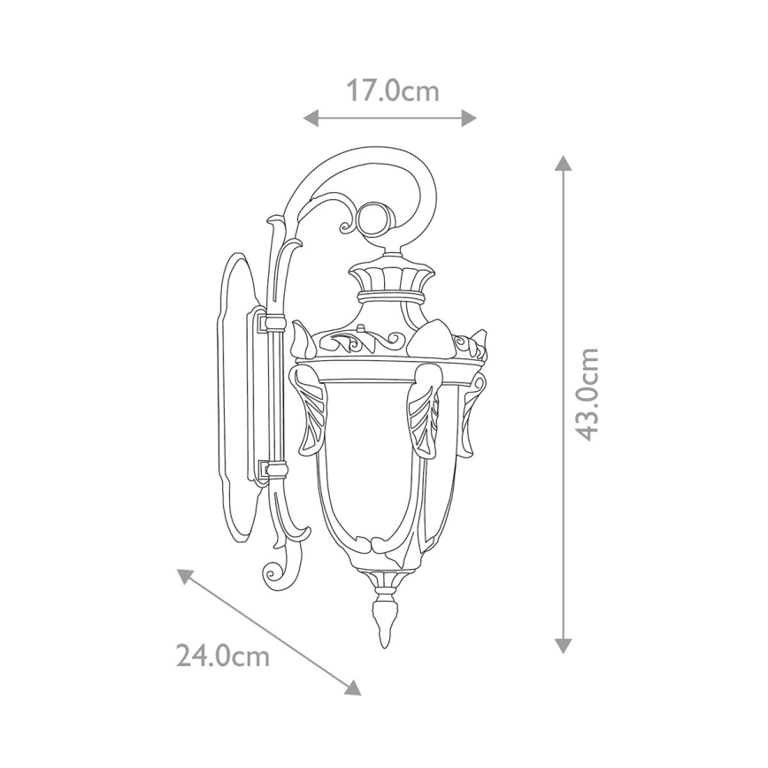 Elstead - Applique murale d'extérieur PHILADELPHIA 1xE27/100W/230V IP44