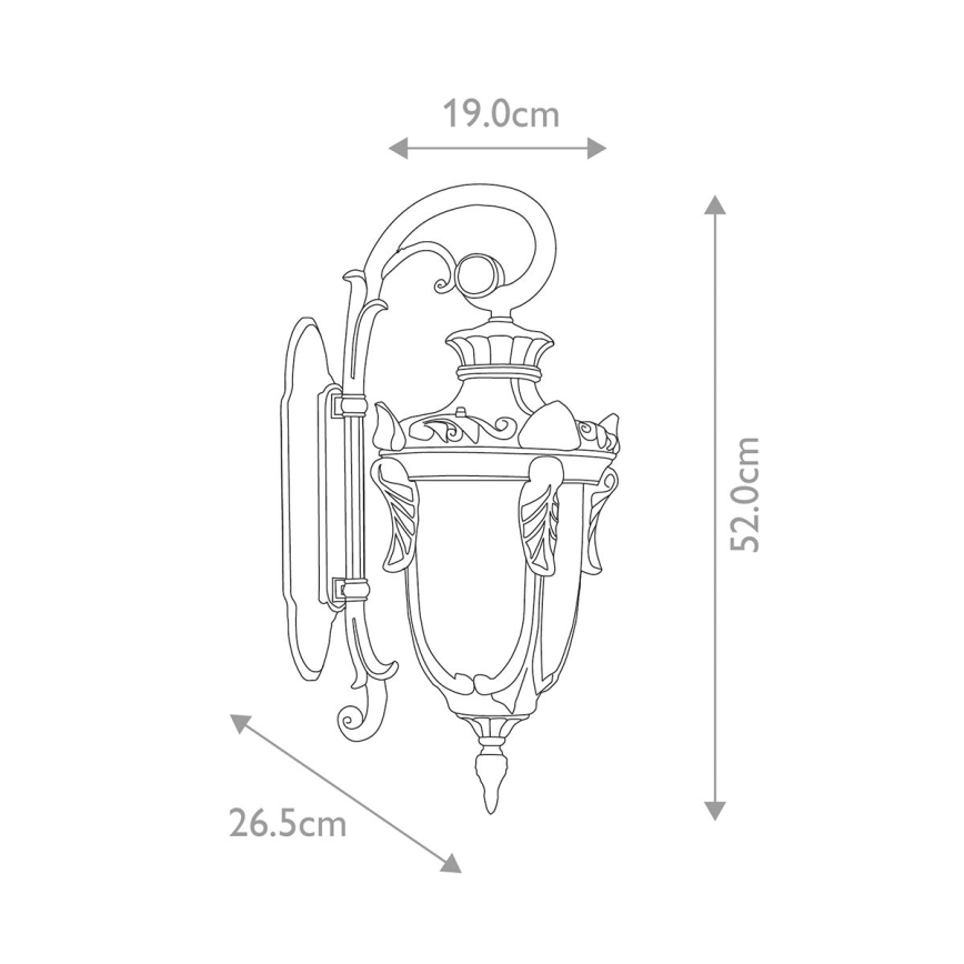Elstead - Applique murale d'extérieur PHILADELPHIA 1xE27/100W/230V IP44 noir