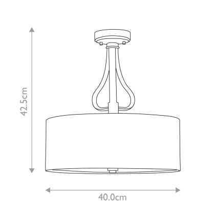 Elstead - LED Badkamer hanglamp met vaste pendel FALMOUTH 1xG9/3W/230V IP44 beige/goud