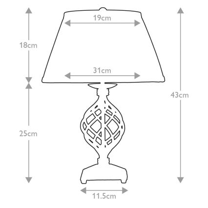Elstead - Tafellamp BELFRY 1xE27/60W/230V