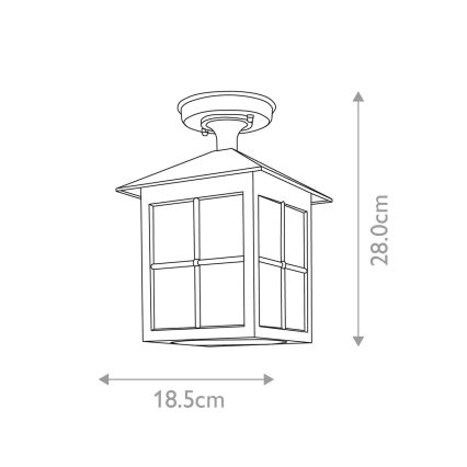 Elstead BL18A-BLACK - Lustre d'extérieur WINCHESTER 1xE27/100W/230V IP43