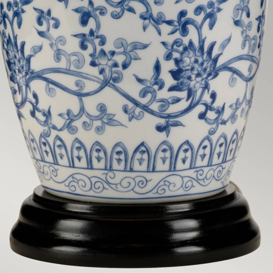 Elstead - Tafellamp BLAUW GINGER JAR 1xE27/60W/230V