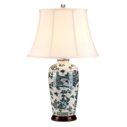 Elstead - Lampe de table BLEU TRADITIONAL 1xE27/60W/230V
