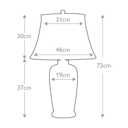 Elstead - Lampe de table BLEU TRADITIONAL 1xE27/60W/230V