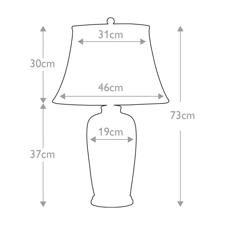 Elstead - Lampe de table BLEU TRADITIONAL 1xE27/60W/230V