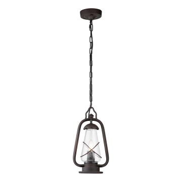 Elstead - Buitenhanglamp aan ketting MINERS 1xE27/60W/230V IP44 brons