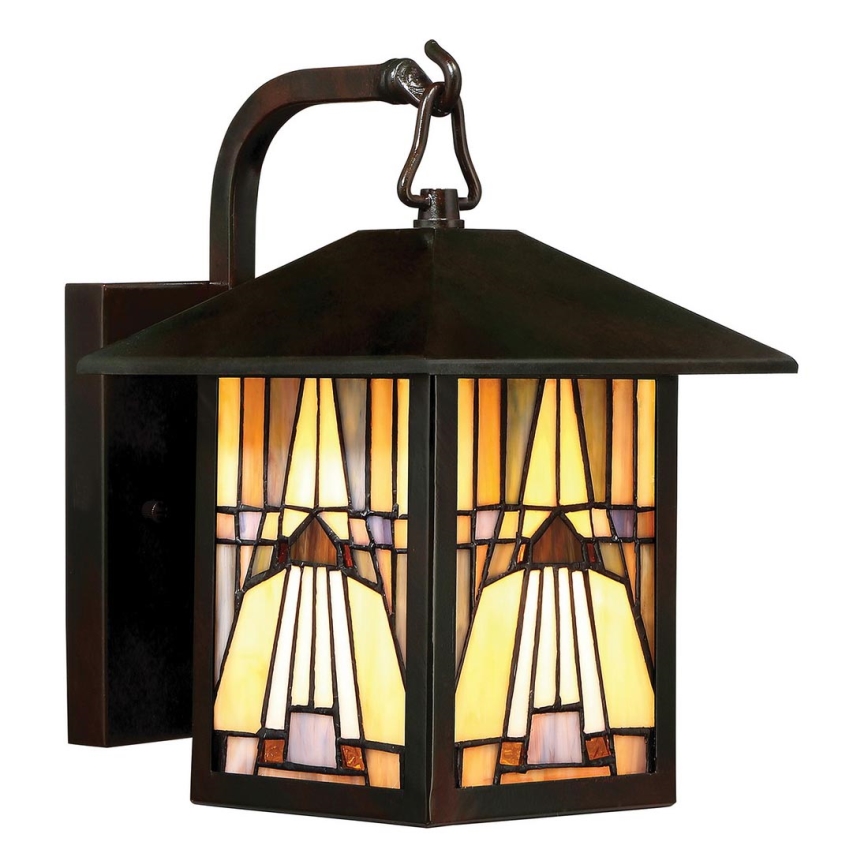 Elstead - Buitenwandlamp Tiffany INGLENOOK 1xE27/60W/230V IP44