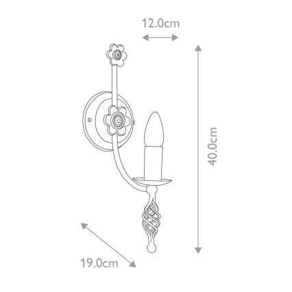 Elstead - Wandlamp BELFRY 1xE14/60W/230V