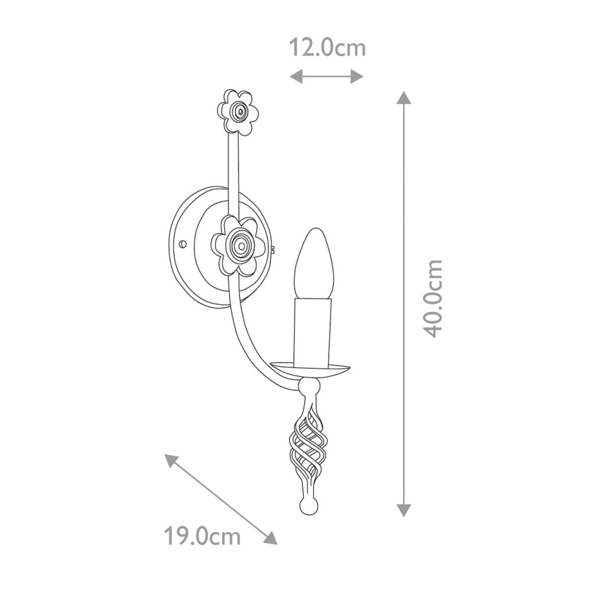 Elstead - Wandlamp BELFRY 1xE14/60W/230V