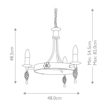Elstead - Hanglamp aan een ketting BELFRY 3xE14/60W/230V