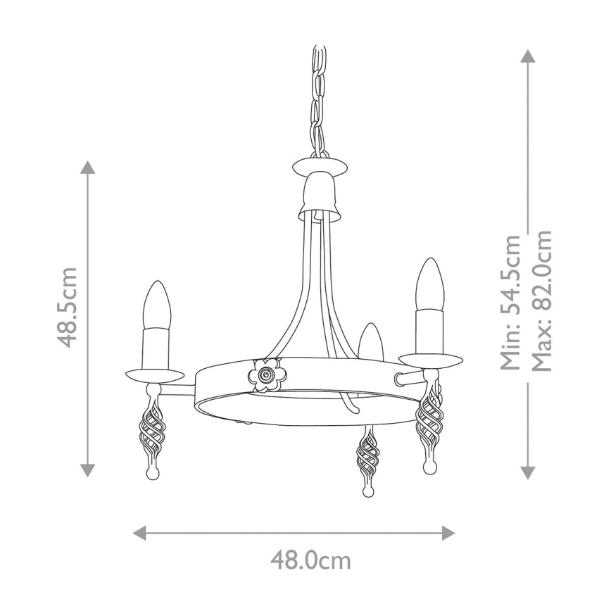 Elstead - Hanglamp aan een ketting BELFRY 3xE14/60W/230V