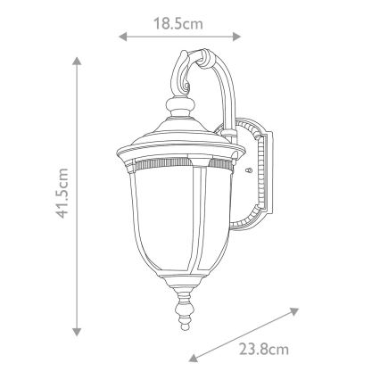 Elstead - Applique murale extérieure CLEVELAND 1xE27/60W/230V IP44