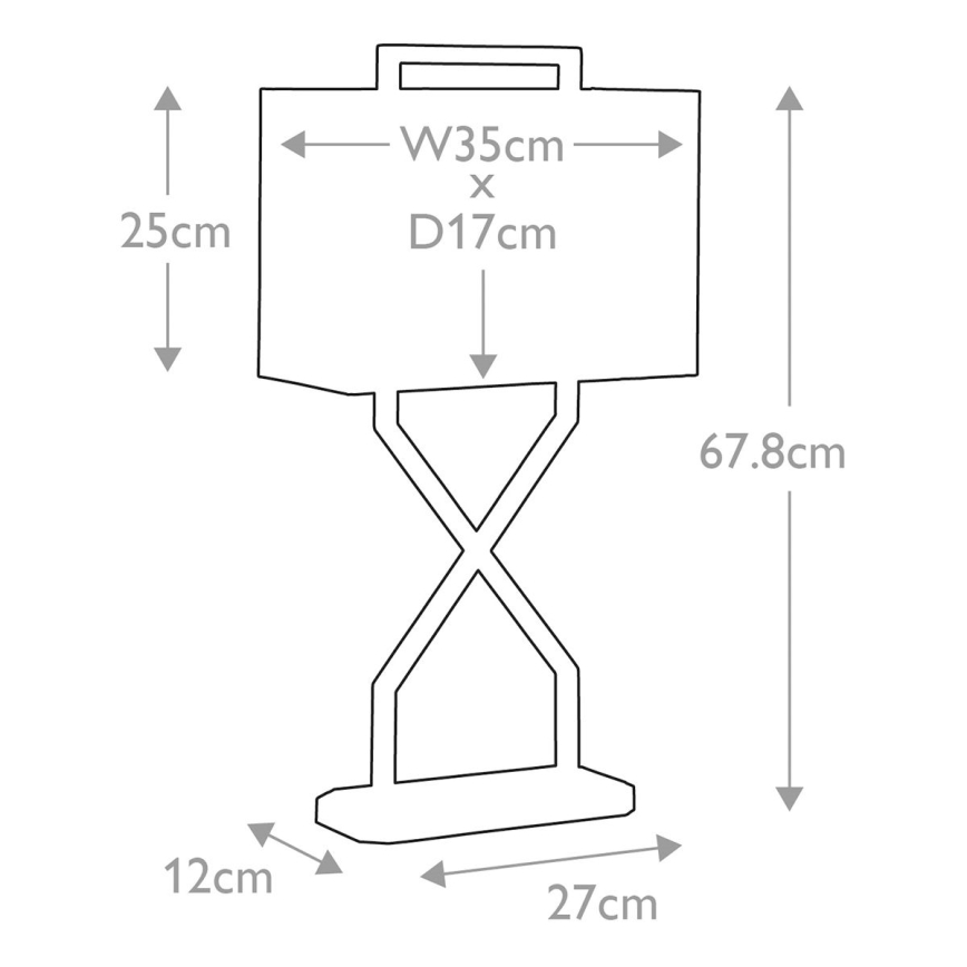 Elstead - Lampe de table CROSS 1xE27/60W/230V doré/blanc