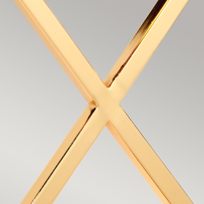 Elstead - Tafellamp CROSS 1xE27/60W/230V goud/wit