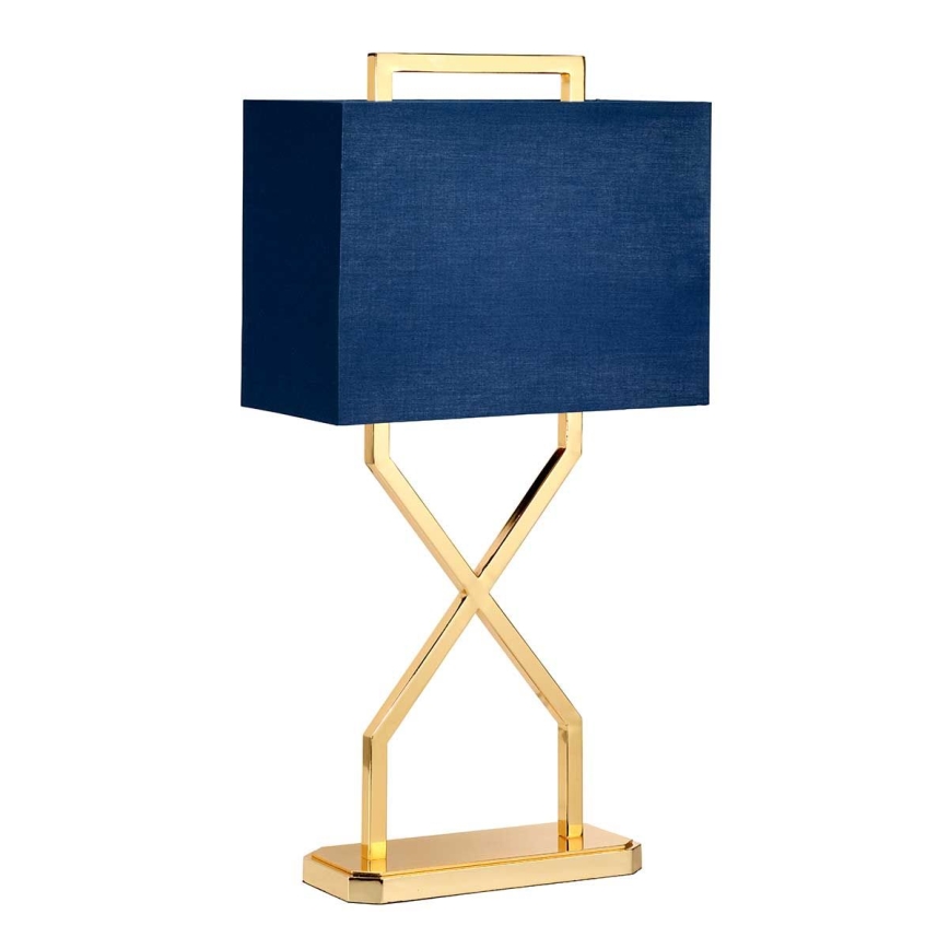Elstead - Tafellamp CROSS 1xE27/60W/230V goud/blauw
