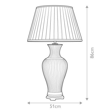 Elstead - Lampe de table DALIAN 1xE27/60W/230V