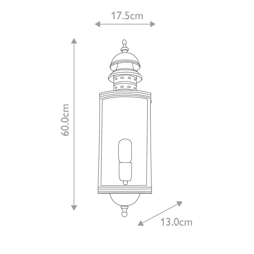 Elstead - Wandlamp voor buiten DOWNING STREET 1xE27/60W/230V IP44