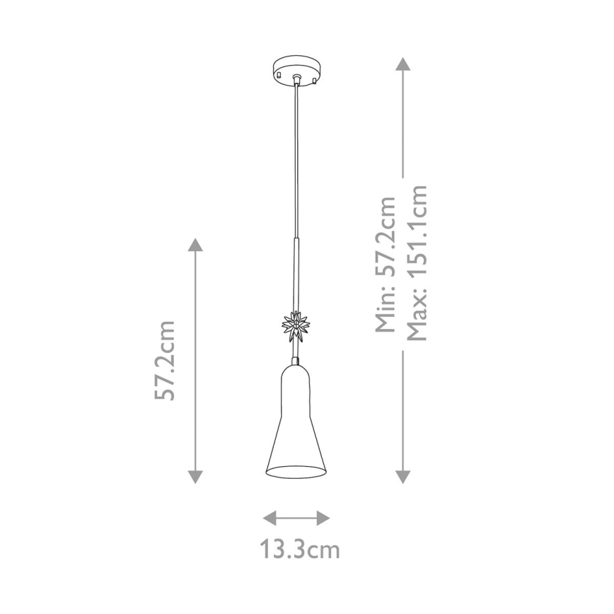 Elstead - Suspension filaire ETOILE 1xE27/60W/230V d. 13,3 cm noir
