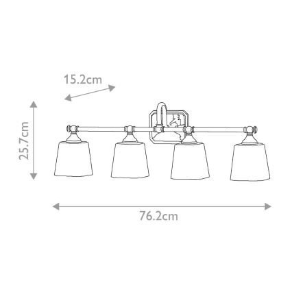 Elstead FE-CONCORD4-BATH - LED Badkamer wandlamp CONCORD 4xG9/3W/230V IP44