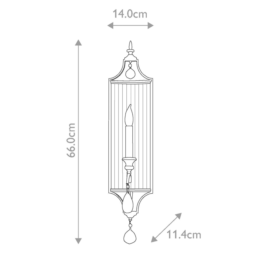 Elstead FE-GIANNA1 - Kristallen wandlamp GIANNA 1xE14/60W/230V