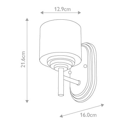 Elstead FE-MALIBU1-BATH - LED Badkamer wandlamp MALIBU 1xG9/3W/230V IP44