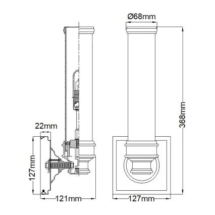 Elstead FE-PAYNE1-BATH - LED Badkamer wandlamp PAYNE 1xG9/3W/230V IP44