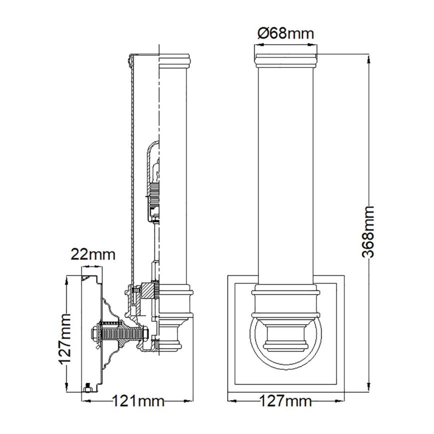 Elstead FE-PAYNE1-BATH - LED Badkamer wandlamp PAYNE 1xG9/3W/230V IP44