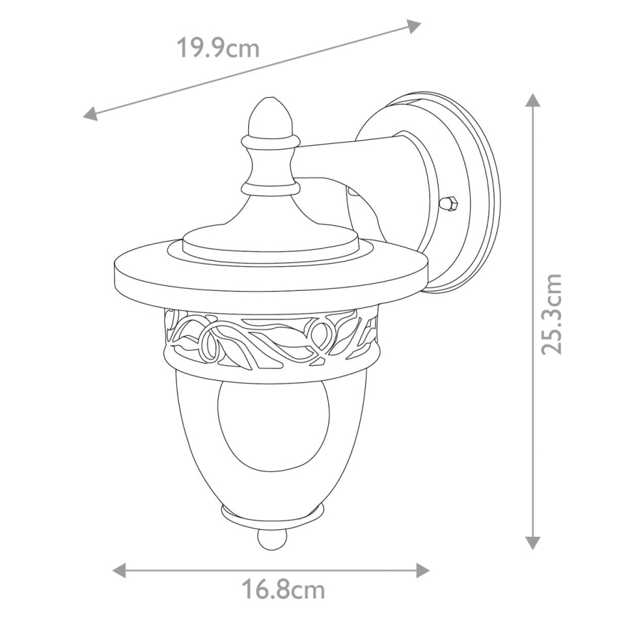 Elstead GZH-BF2 - Wandlamp voor buiten BURFORD 1xE27/60W/230V IP44