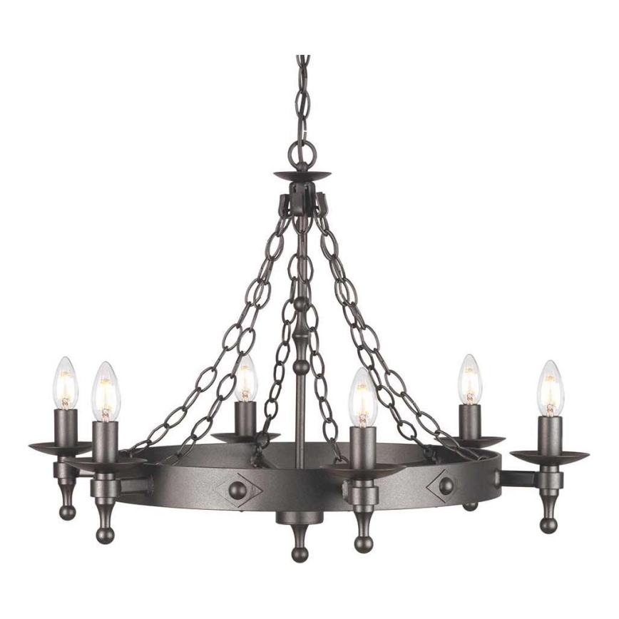 Elstead - Hanglamp aan een ketting WARWICK 6xE14/60W/230V