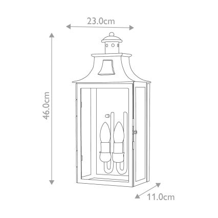 Elstead - Wandlamp voor buiten KENDAL 2xE14/60W/230V IP44