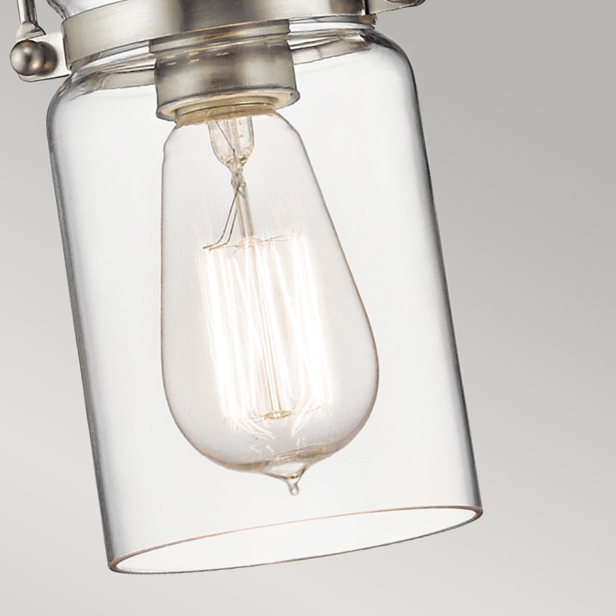 Elstead KL-BRINLEY-MP-NI - Hanglamp aan een koord BRINLEY 1xE27/60W/230V mat chroom