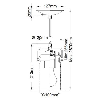 Elstead KL-BRINLEY-MP-NI - Hanglamp aan een koord BRINLEY 1xE27/60W/230V mat chroom