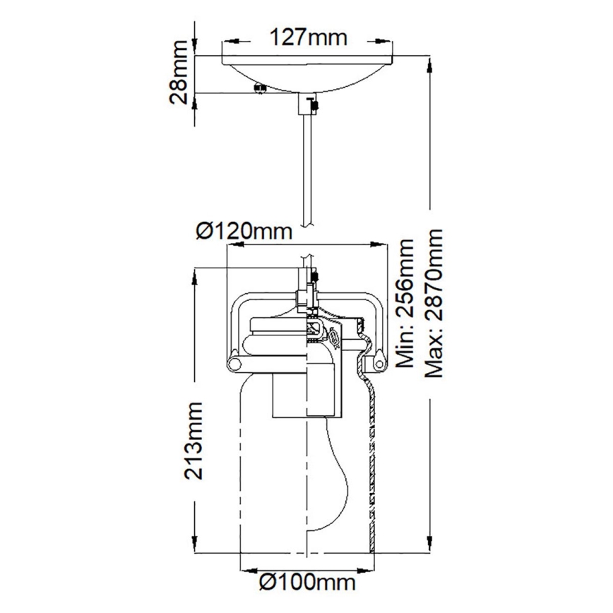Elstead KL-BRINLEY-MP-NI - Hanglamp aan een koord BRINLEY 1xE27/60W/230V mat chroom